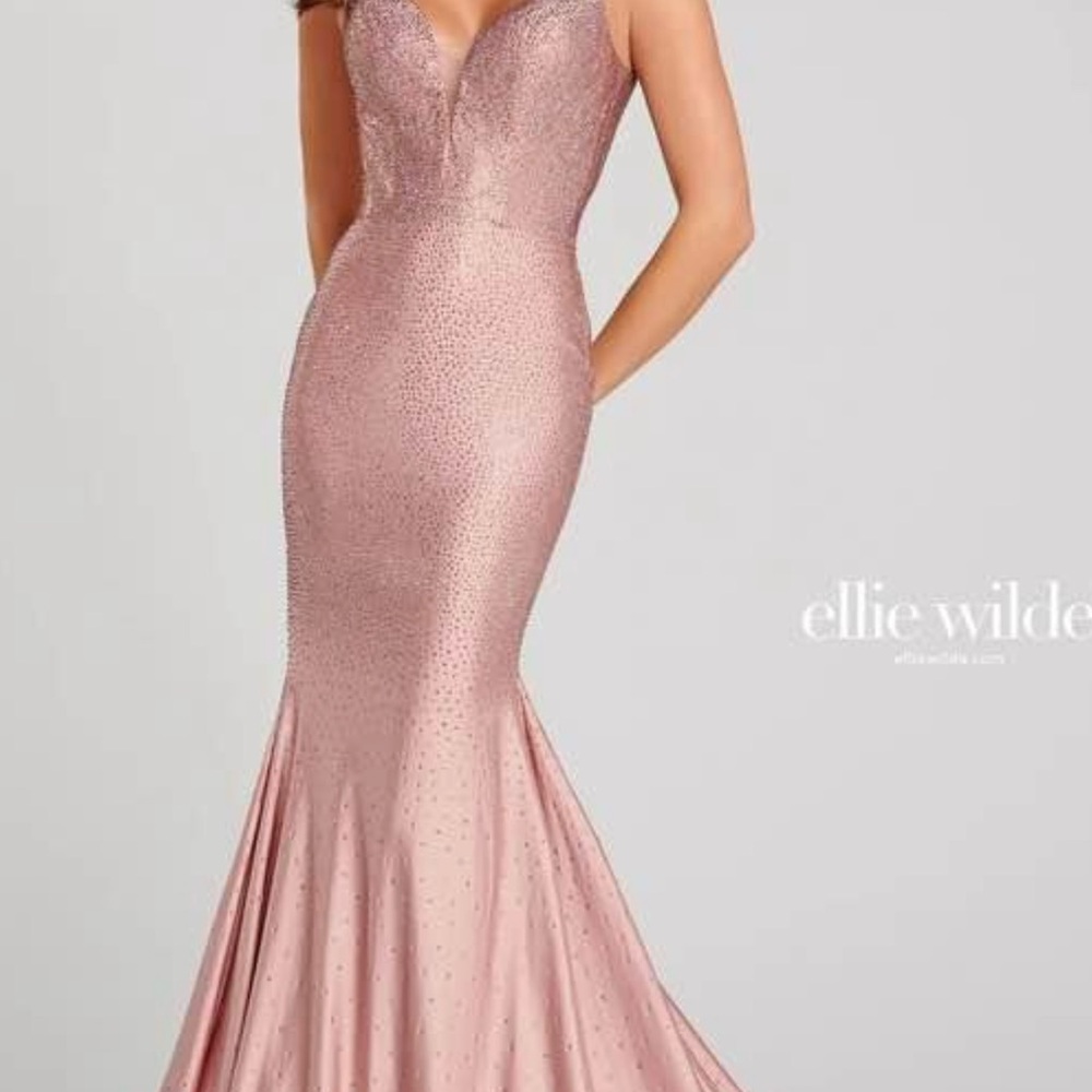 Ellie Wilde Blush Strapless Dress
